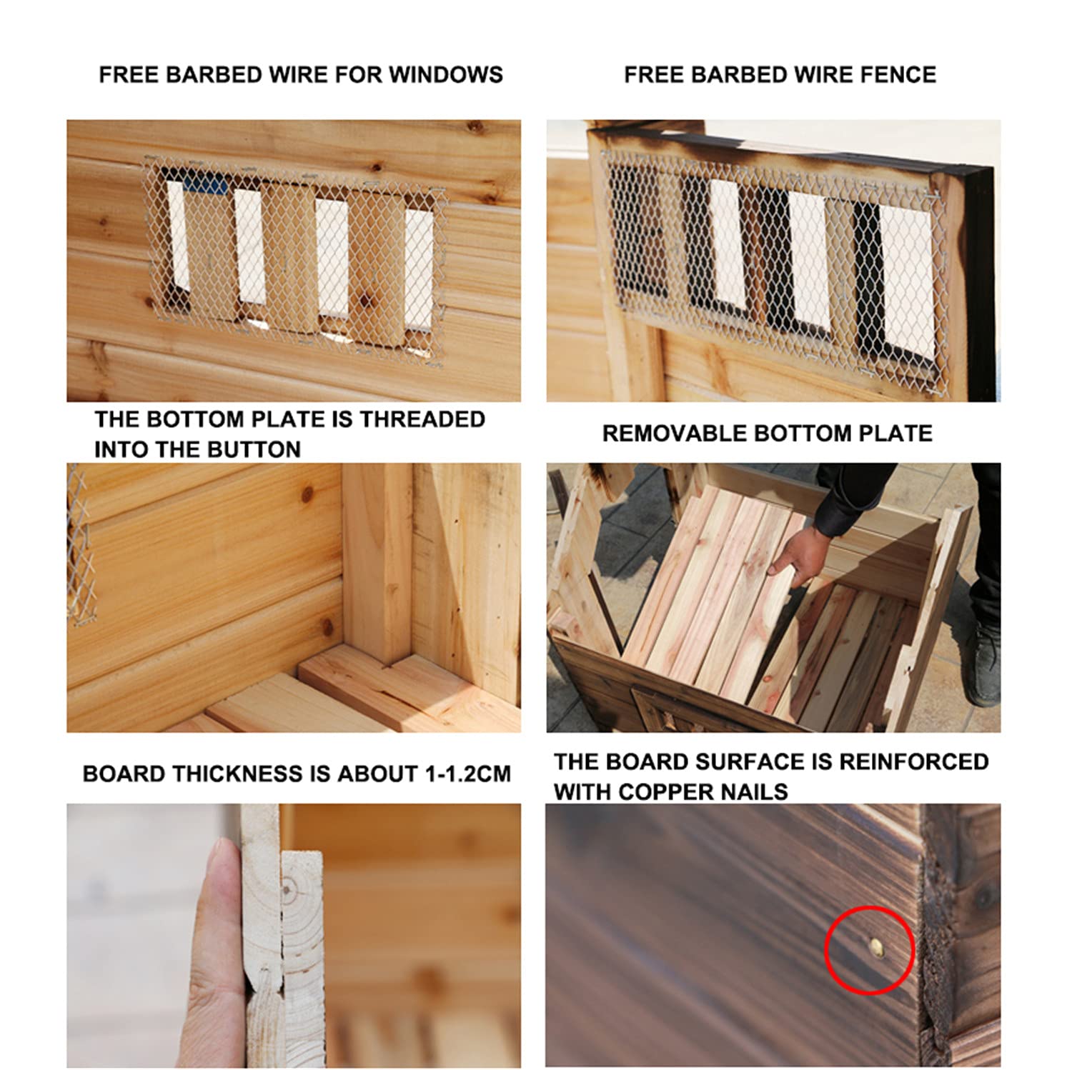 Amazon.co.jp: 木製の犬小屋-木製の動物小屋、屋外ペットログキャビン